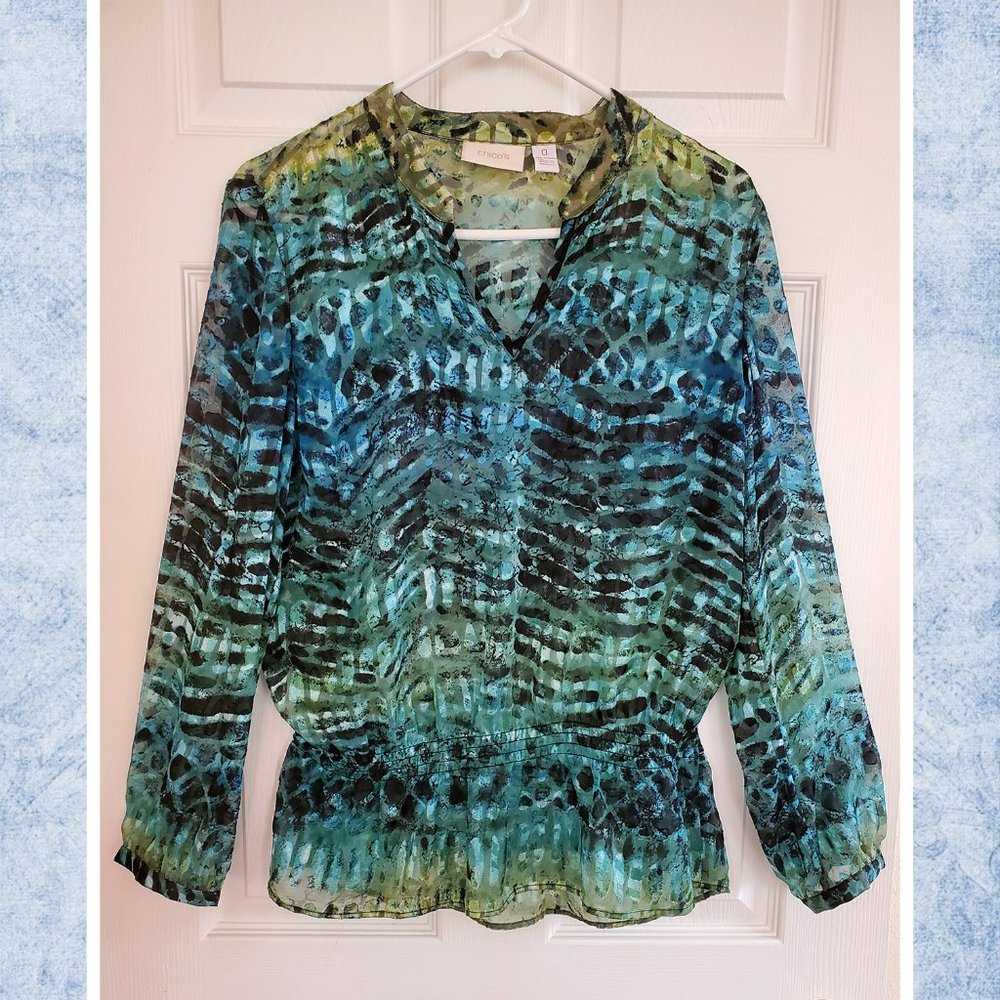 Chico's Semi Sheer Top